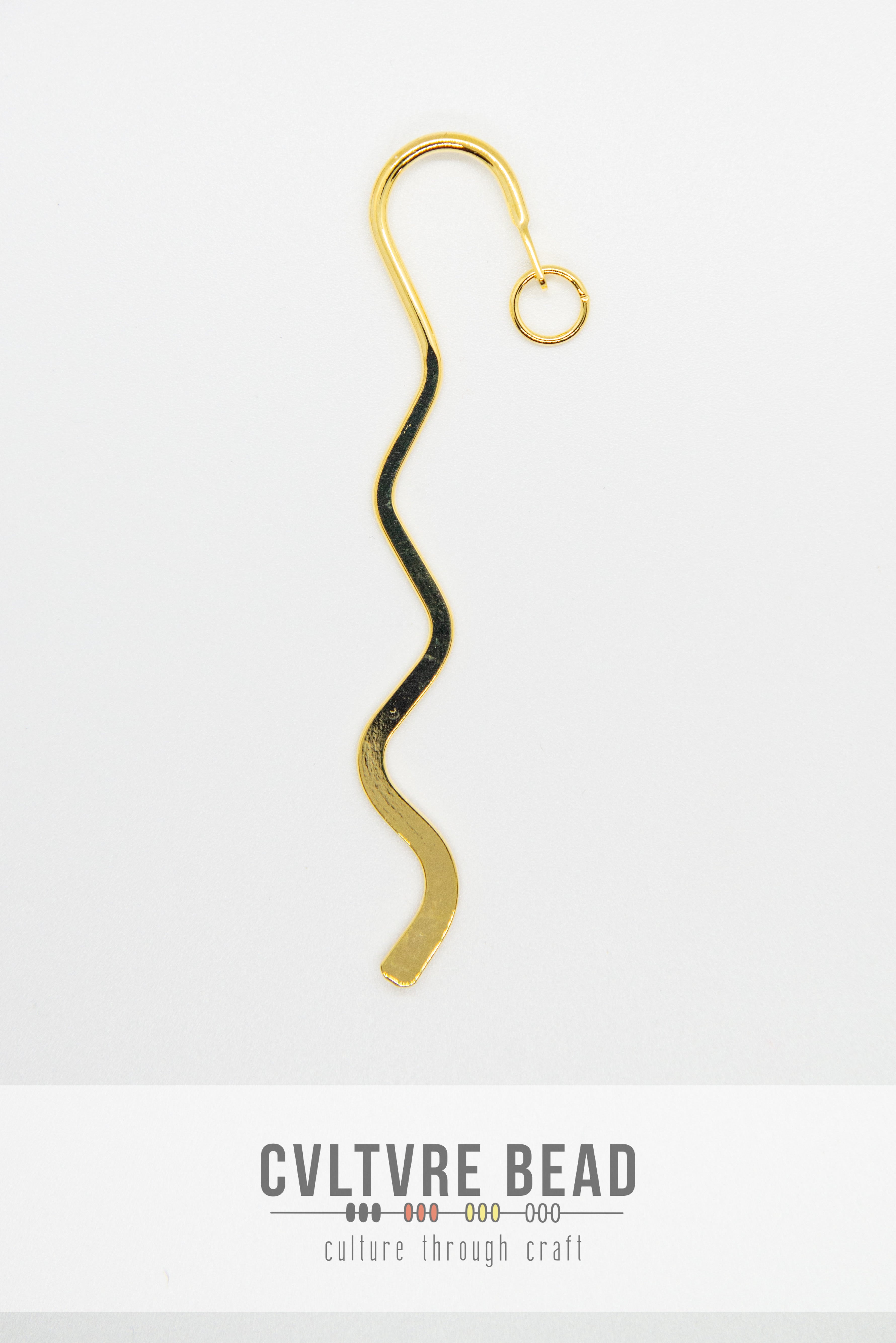 Gold Bookmark - Squiggle 3.35”